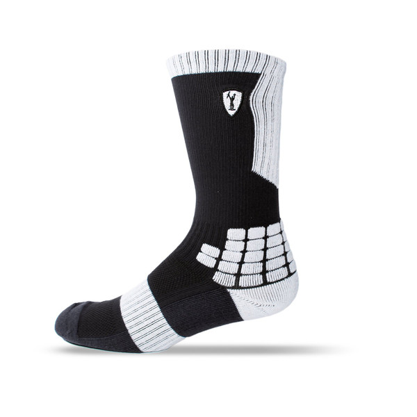 Adrenaline Lacrosse Sock - Black/White