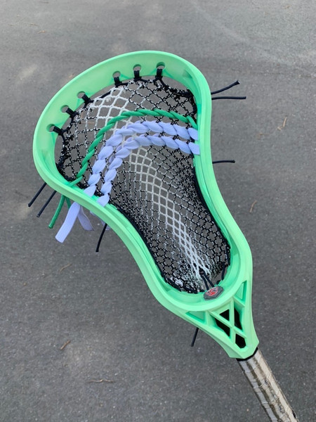 Mint Dyed Custom Lacorsse Head with The Mesh Dynasty Terrestrial Rhombus