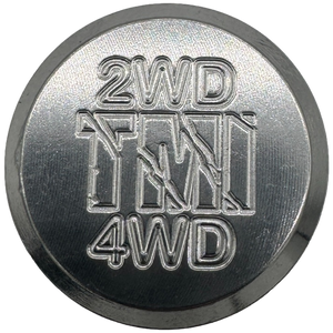 TMI 2WD/4WD shift knob showing engraved gear positions and threaded M12 x 1.25 base TMI 2WD/4WD shift knob showing engraved gear positions and threaded M12 x 1.25 base