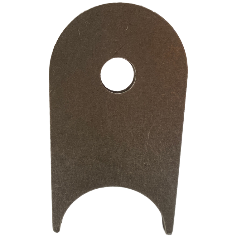Total Metal Innovations Universal Tube Mounting Tab with 1.75" bolt height is laser cut from 1/4" steel to fit 1.5", 1.75", or 2" tubing—offered in multiple bolt sizes for strong, mid-clearance mounting.
