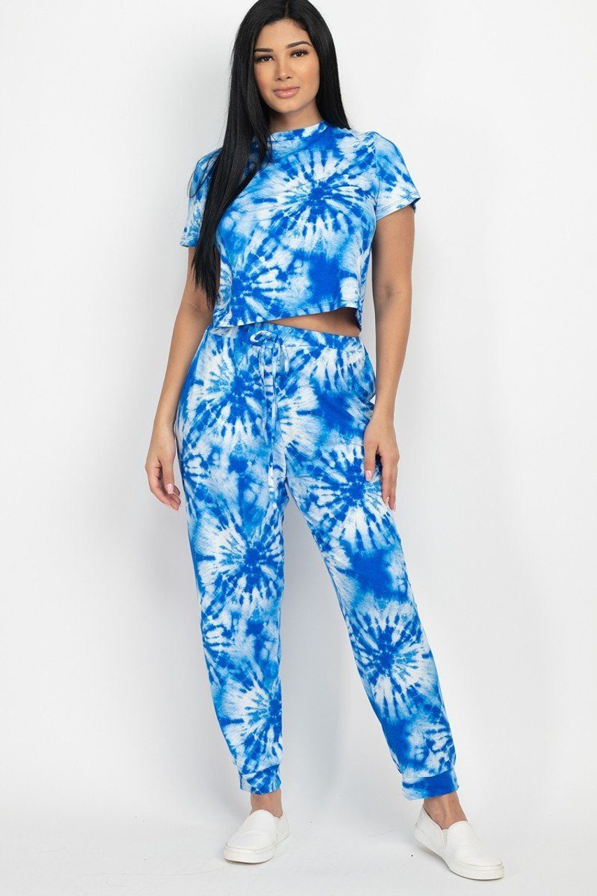 Tie-dye Printed Top And Pants Set - CLA2.BTP2989-204.id.52845f-L