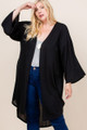 Plus Size Solid Hacci Brush Open Front Long Cardigan With Bell Sleeves - EME2.ETK-7776-PL-X.id.52603e-1XL