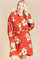 Floral Woven Button-down Collared Shirt Dress - ODD2.ID12578P.id.52609a-1XL
