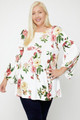 Floral, Bubble Sleeve Tunic - POL2.OPT-7211PF.id.52382e-1XL