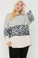 Plus Size Color Block Top Featuring A Leopard Print Top - POL2.OPT-7548BL.id.53315c-1XL