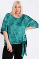 Short Sleeve Side Knot Hemline Leopard Print Woven Top - RKA2.ETX5132-C.id.40481c-1XL