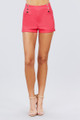 High Waist Button Detail Rolled Up Woven Short Pants - ACT2.P11386.id.51308c-L