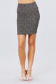 Waistband All Over Smocked Print Woven Mini Skirt