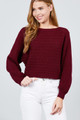 Dolman Sleeve Boat Neck Sweater - ACT2.SW11029.id.52168-L
