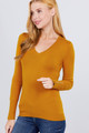 V-neck Sweater W/rivet Button - ACT2.SW11697.id.53031g-L