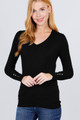 V-neck Sweater W/rivet Button - ACT2.SW11697.id.53031-L