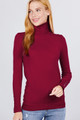 Long Sleeve With Metal Button Detail Turtle Neck Viscose Sweater - ACT2.SW11699.id.52076m-S