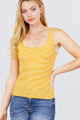 Sleeveless Double Scoop Neck Stripe 2 Ply Rib Knit Top - ACT2.T11540.id.50974c-L
