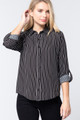 3/4 Roll Up Slv Stripe Print Shirt - ACT2.T11985.id.53103-L