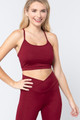 Workout Cami Bra Top Burgundy