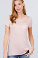 Short Sleeve Scoop Neck Top With Pocket - ACT2.T1428.id.53491cc-L