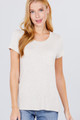 Short Sleeve Scoop Neck Top With Pocket - ACT2.T1428.id.53491u-L