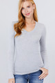 Cotton Jersey V-neck Top - ACT2.T9665.id.52877j-L