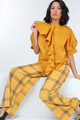 High Waist Plaid Print Wide Leg Pants - CAR2.9662PW_B_12.id.51977b-L