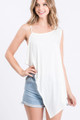 Solid Knit Top Is Fearing A Round Neckline And Side Hi-low - CYF2.M3586.id.51658b-L