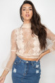 Lace Trim Balloon Sleeve Smocked Top - IRI2.BT01792.id.52882b-L