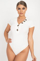 Button V-neck Bodysuit - IRI2.HMT53192.id.52342b-L