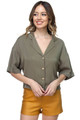 Boxy Button Down Shirt - IRI2.HMT53383-GD.id.51089c-L
