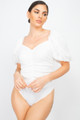 Front-ruched Lace Bodysuit (woven) - IRI2.HMT55532.id.53652c-L