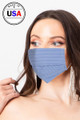 Denim Blue Unisex Reusable Washable, Cool Breathable Fabric Face Mask - SYM2.MK41-BLUE.id.51195-Blue