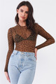 Sexy Fine Fishnet Sheer Mesh Crew Neck Long Sleeve Bodysuit - TSH2.118701.id.53095b-M/L