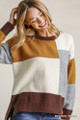 Colorblock Contrasted Cotton Fabric On Back Top With Side Slits And High Low Hem - UMG2.A5795.id.53325-L