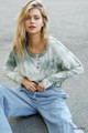 Tie Dye Round Neck Ribbed Button Front Top With Round Hem - UMG2.M5139.id.53321-L