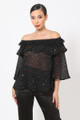 Polka Dot Sheer Off Shoulder Top - VAL2.T11391.id.40272b-L