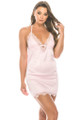 2 Piece Satin Lace Trimmed Slip Set With Matching Thong - BUL2.YM-32280-LNG.id.53889-L
