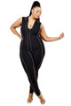 Plus Sleeveless Knitted Overlock Stitch Jumpsuit - GIB2.GR40034PL.id.54161b-1XL