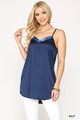 Velvet Mixed Adjustable Strap Round Hem Camisole - GIG2.TR7094.id.54150c-L