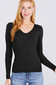 V-neck Viscose Rib Sweater - ACT2.24.SW11709.id.55002-L