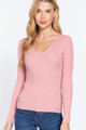 V-neck Viscose Rib Sweater - ACT2.24.SW11709.id.55002p-L