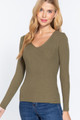 V-neck Viscose Rib Sweater - ACT2.24.SW11709.id.55002r-L