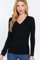 Long Slv V-neck Placket Thermal Top - ACT2.24.T12325.id.55303-L