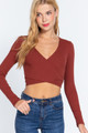 Surplice W/tie Rib Knit Top - ACT2.24.T12579.id.55684b-L