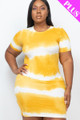 Plus Size Stripe Tie-dye Printed Midi Dress - CLA2.24.BD3214X-206.id.55276e-1XL