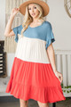 Tiered Colorblock Mini Dress - CYF2.24.MD4881.id.54534-L