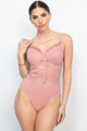 Semi-sheer Sweetheart Lace Bodysuit - IRI2.24.HMT55547.id.54937b-L