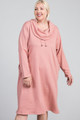 Turtleneck Hidden Pocket Long Sleeve Maxi Dress - RKA2.24.EDX5995.id.55062a-1XL