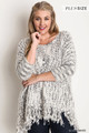 Chunky Knit Sweater Frayed Trim - UMG2.24.WA9820.id.55509a-1XL/2XL