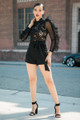 Lace And Crochet Top Detailed Fashion Romper - VAL2.24.JP13926A.id.55287-L