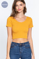 Cross Back Rib Seamless Crop Top - ACT2.24.T12200.id.55756b-M/L