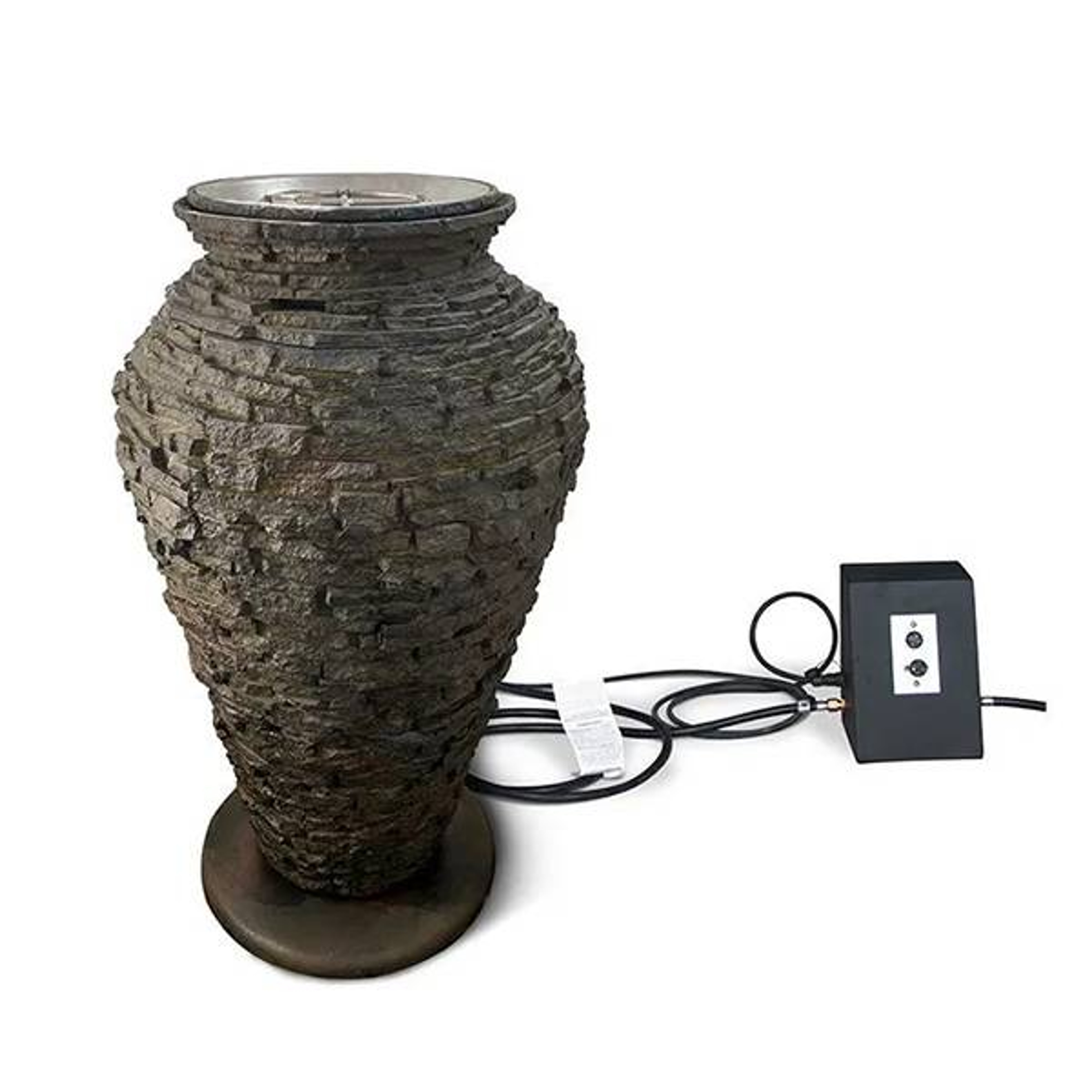 Aquascape Large Fire and Water Stacked Slate Urn