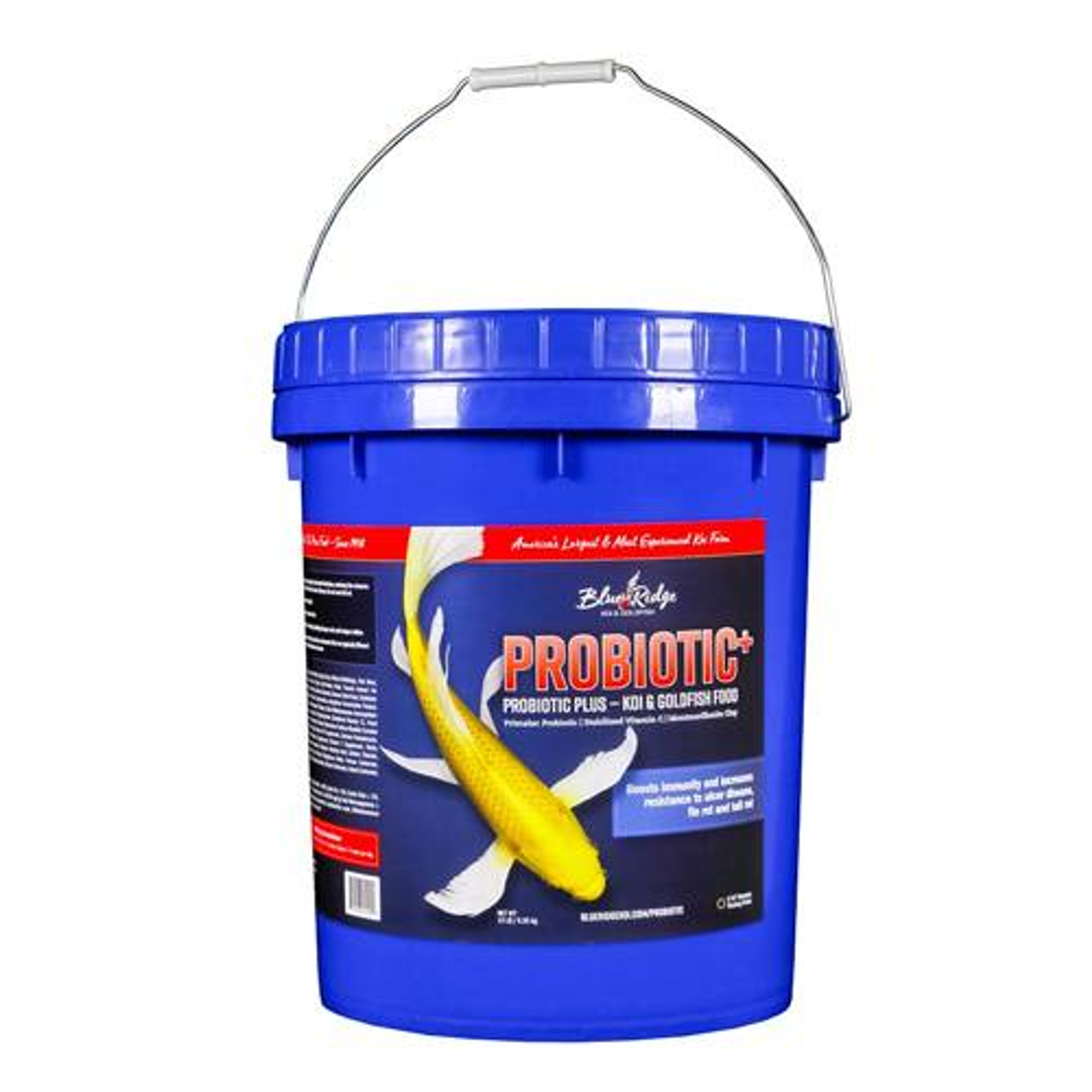 Blue Ridge Floating Probiotic Plus Koi & Goldfish Food, 14 lbs. (Bucket), Standard Pellet 3/16"